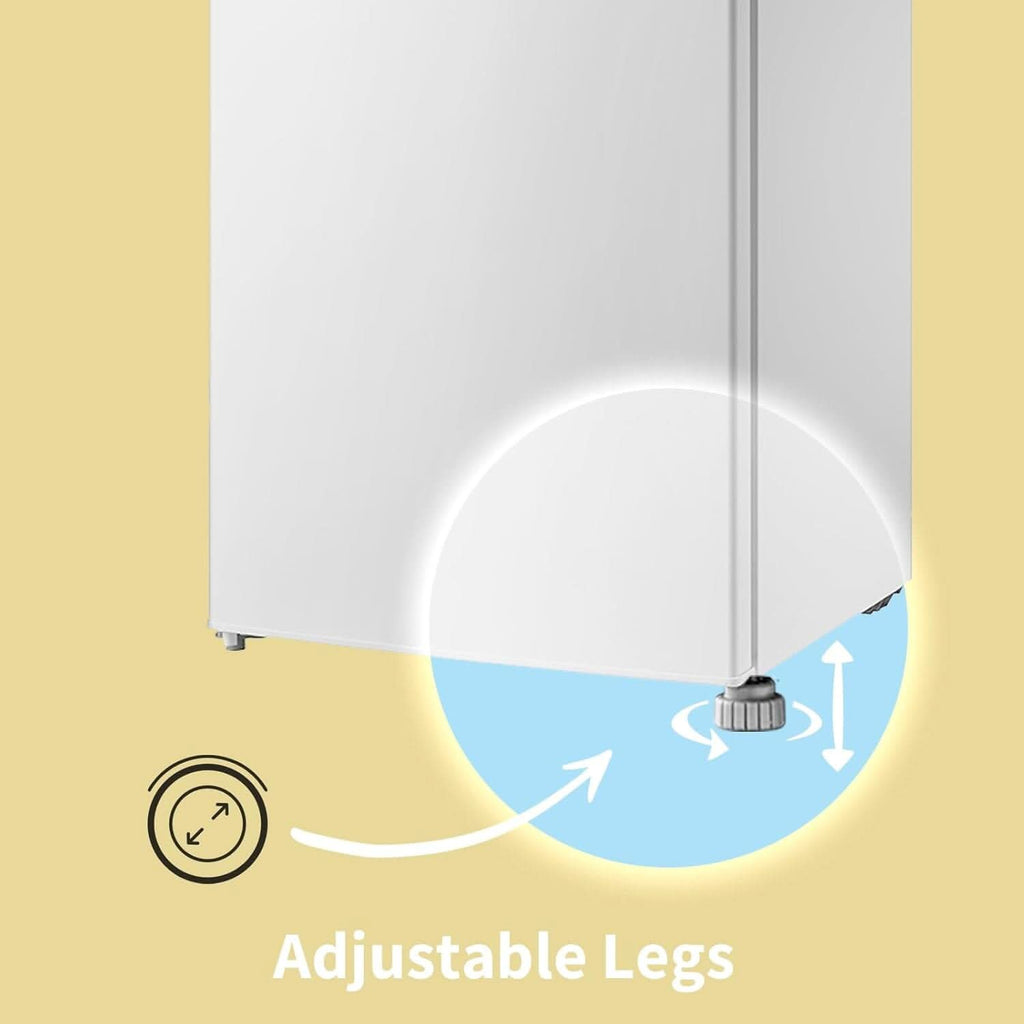 COMFEE 131L White Under Counter Larder Fridge with Adjustable Shelves