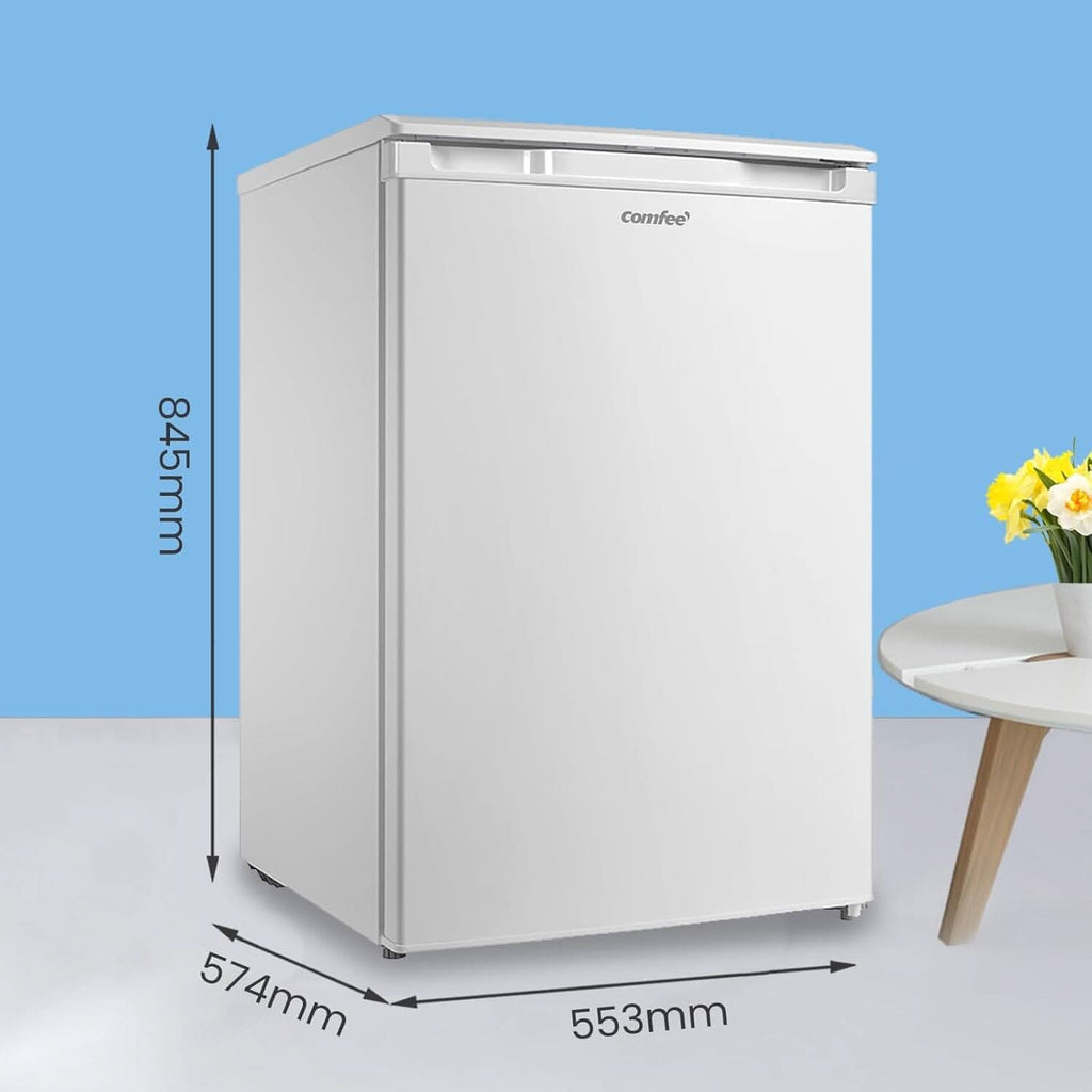 COMFEE Black/White 93L Small Fridge with Cooler Box