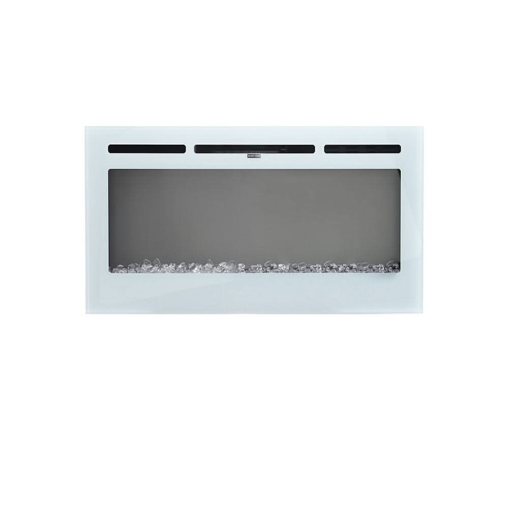 60 Inch Wall Mounted Fireplaces Recessed Fireplace 1800W White 5120BTU Electric Heaters