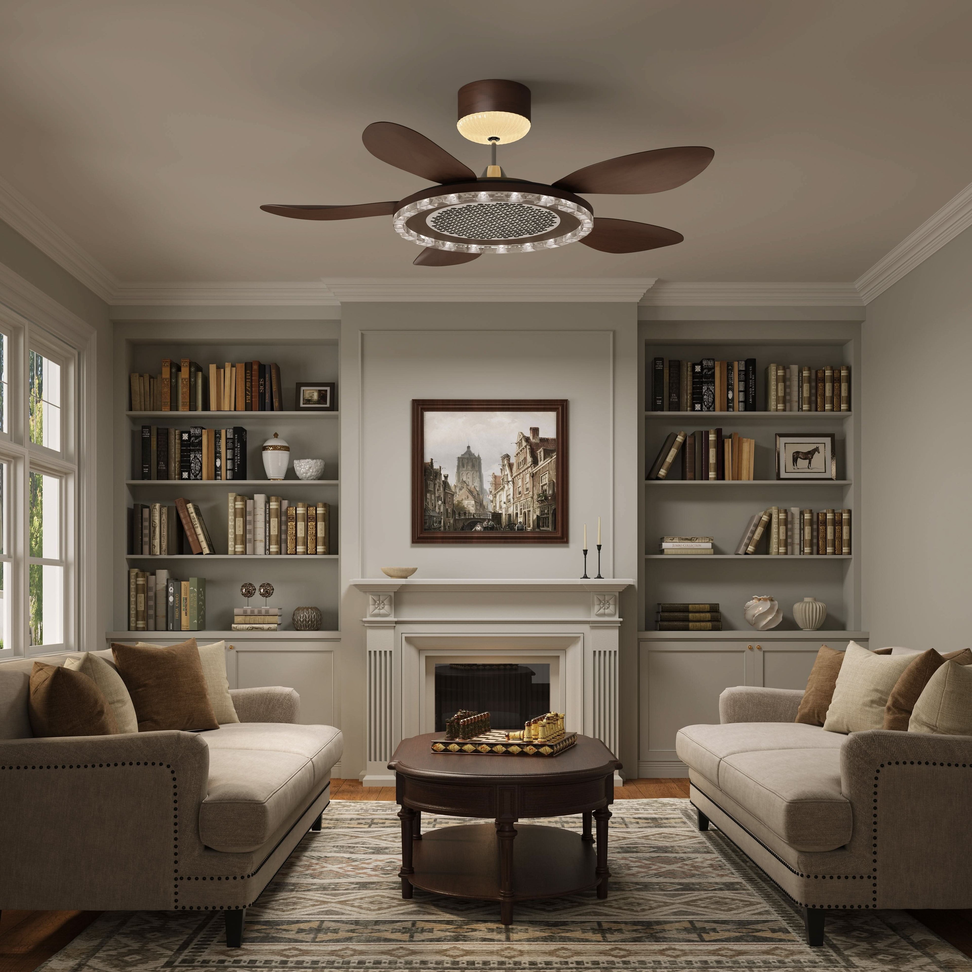 Lightsin 48 Inch Ceiling Fan with 6-Speed Reversible DC Motor