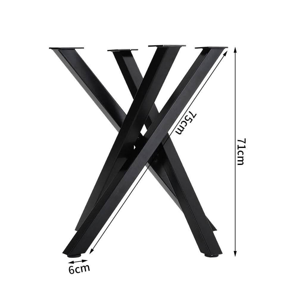 75cm L Criss Cross Metal Coffee Table Legs Replacement