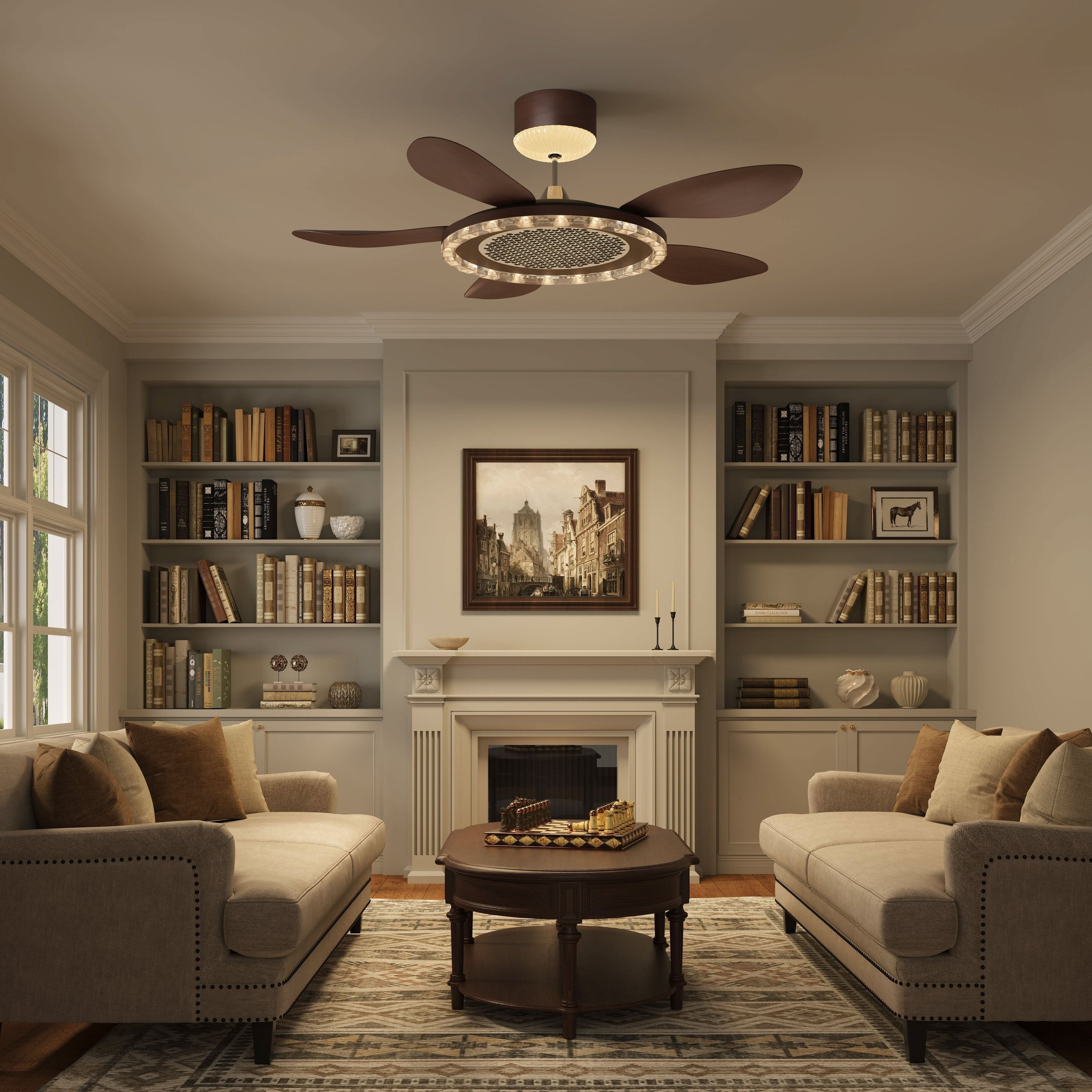 Lightsin 48 Inch Ceiling Fan with 6-Speed Reversible DC Motor