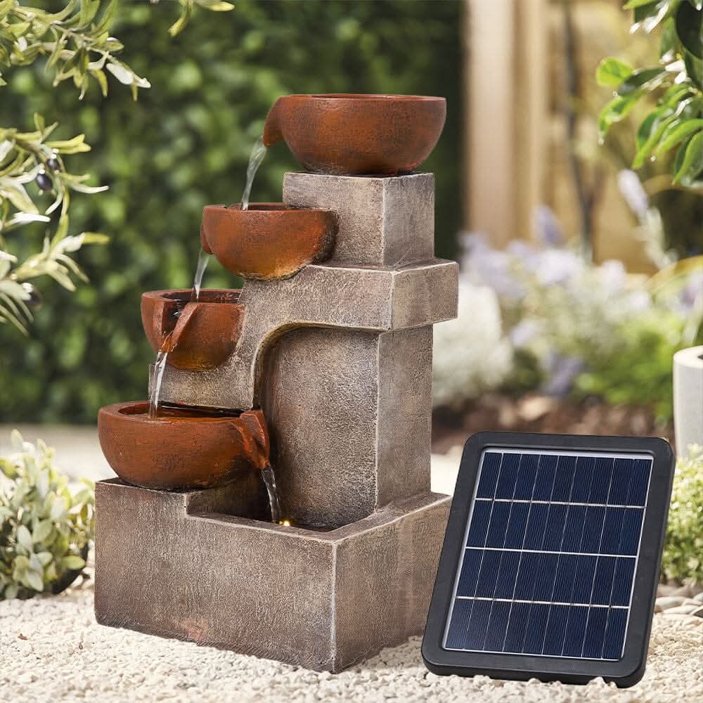 Outdoor Garden Water Feature with 2.4W Solar Water Pump