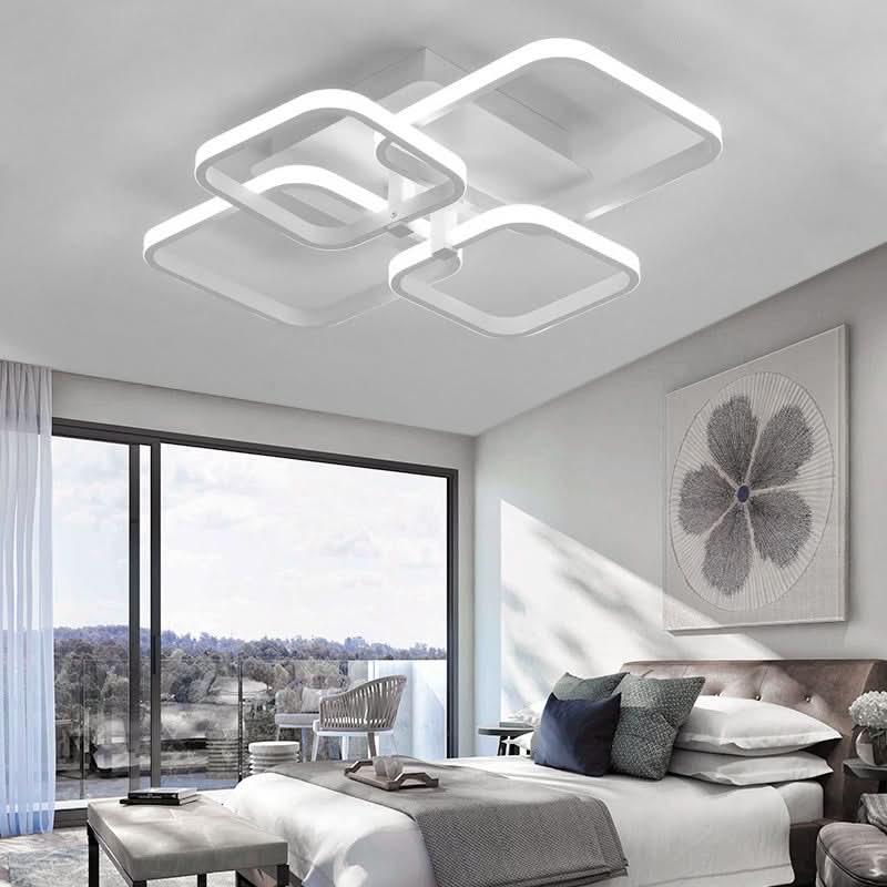 New LED Ceiling Light Fixture with Square Lampshades