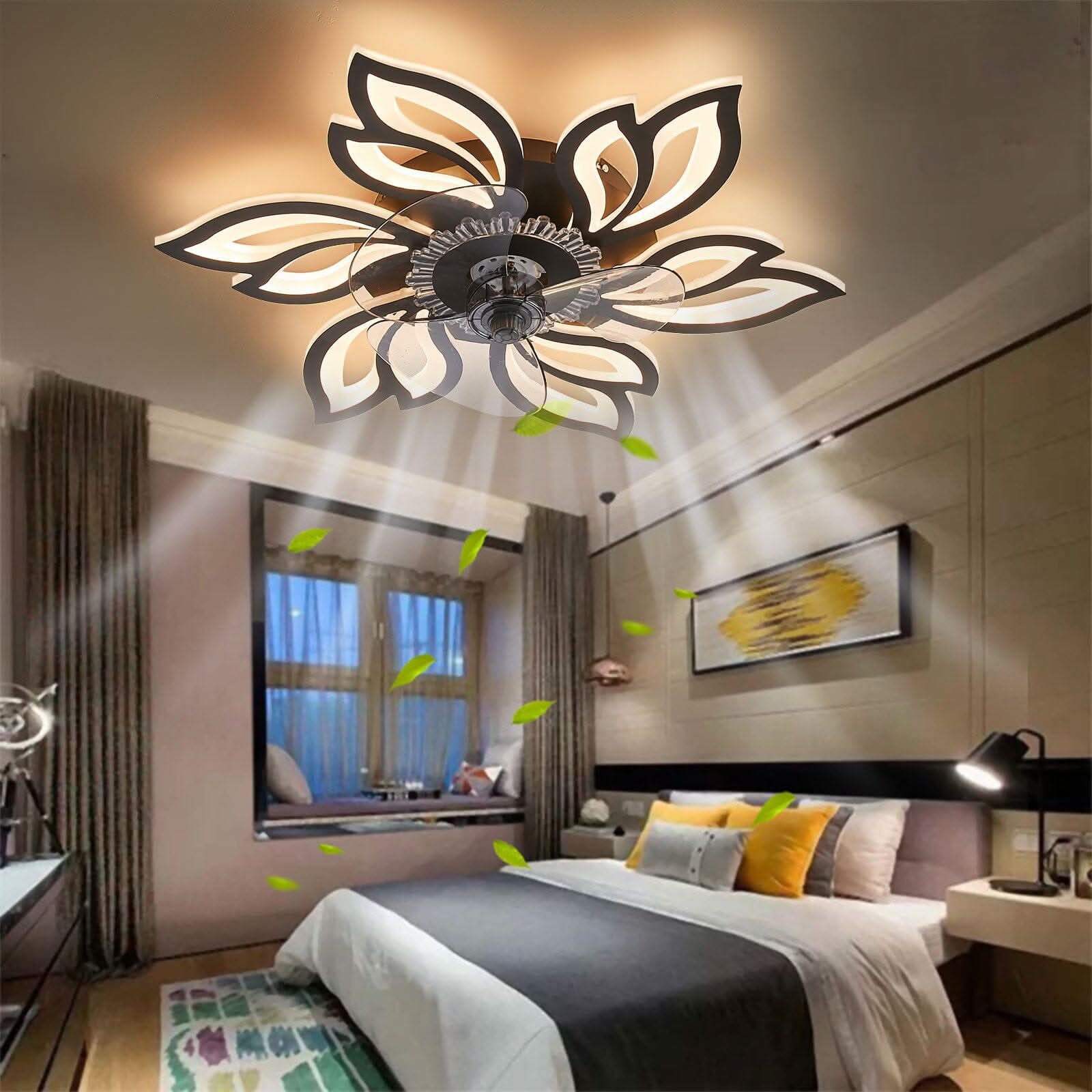 65cm Dia. Modern Flower Shape Ceiling Fan with Light