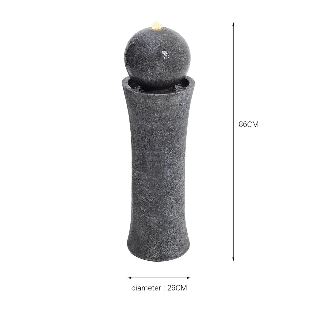 Modern Cylindrical Water Polo Fountain Backyard Decorated Fountain