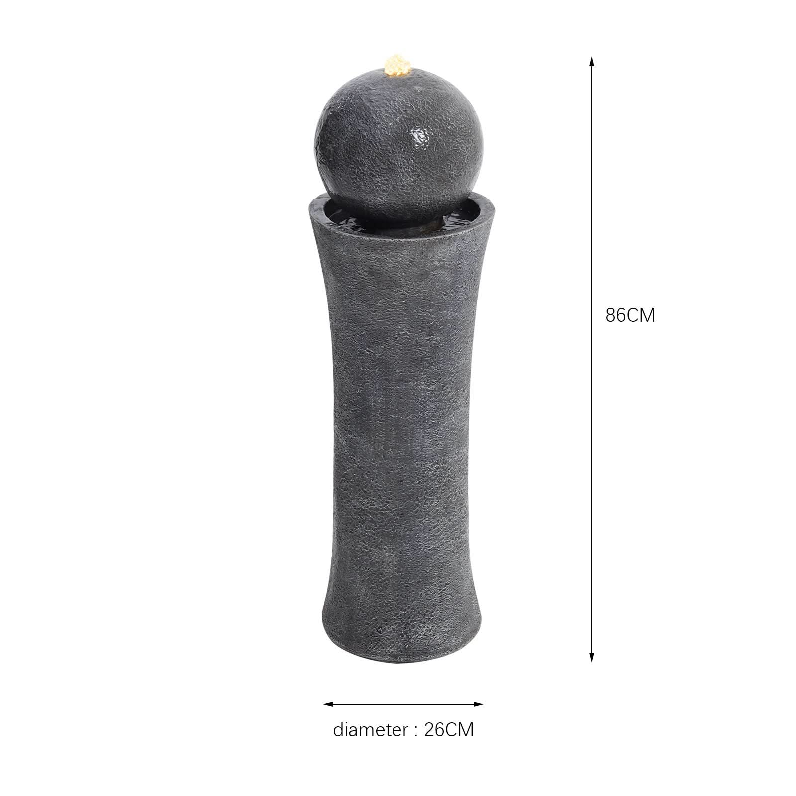 Modern Cylindrical Water Polo Fountain Backyard Decorated Fountain