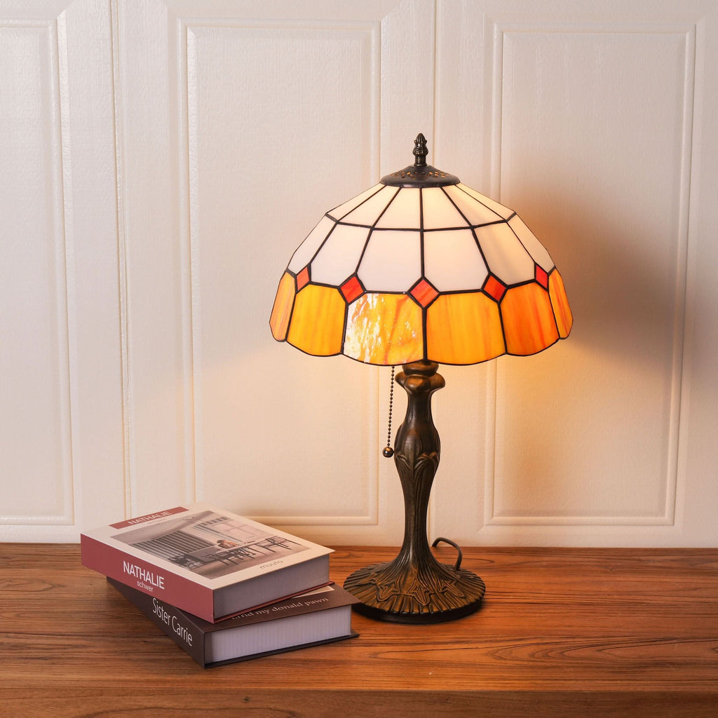 Lightsin Tiffany Table Lamp | Handcrafted Stained Glass Block Series