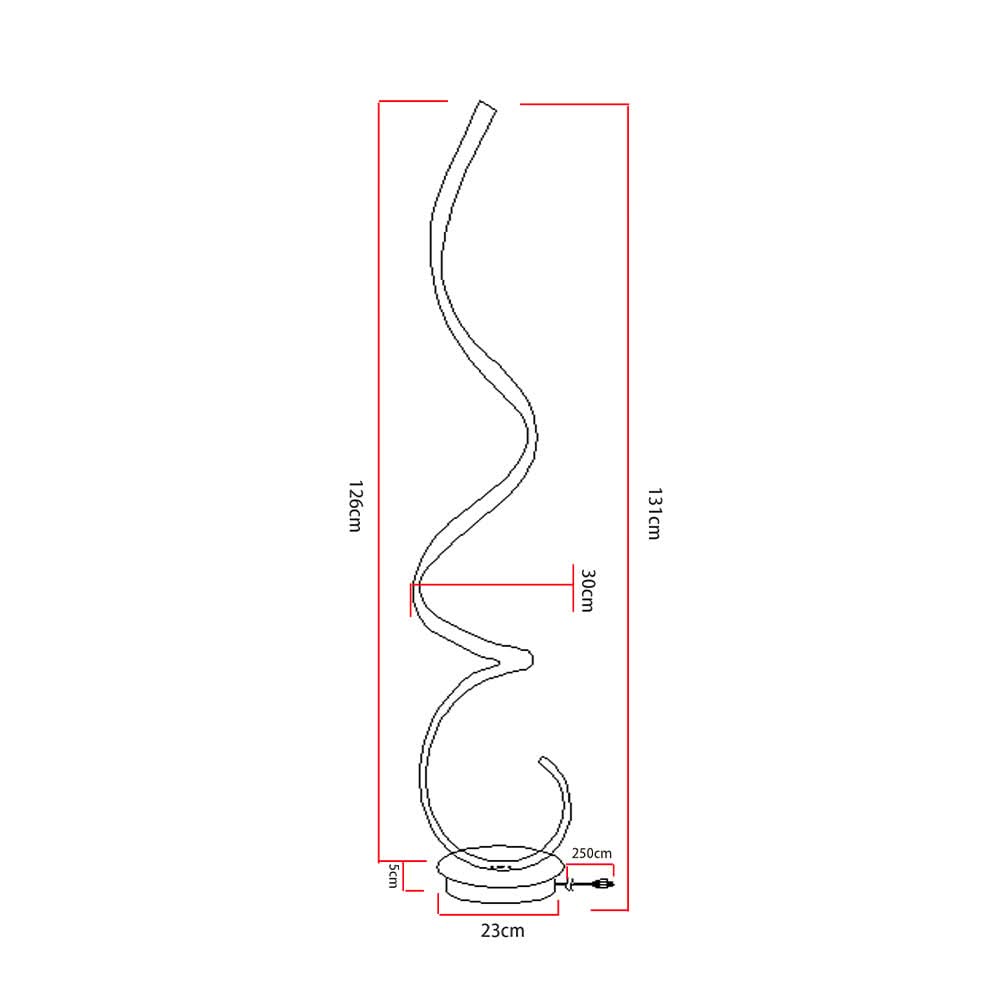 Spiral LED Floor Lamp 131cm Standing Lamp