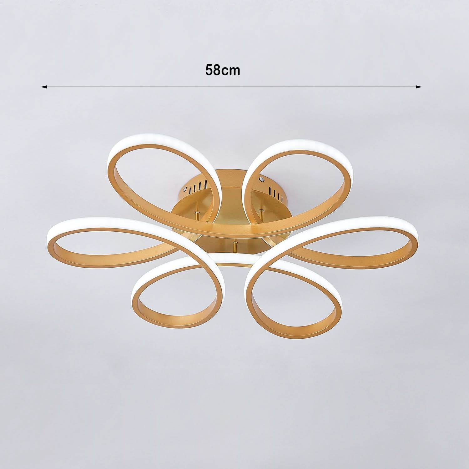 Golden Frame Modern Cool White LED Chandelier Ceiling Light