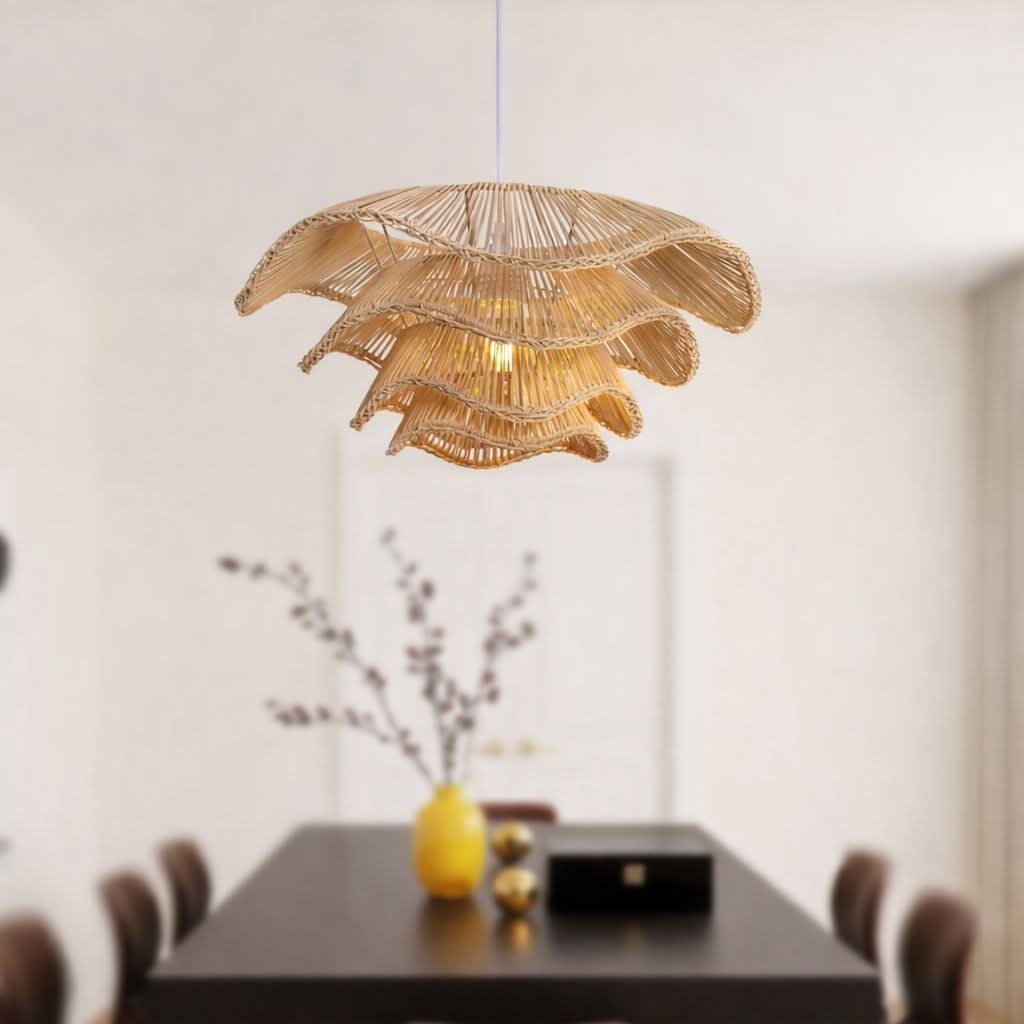 Lightsin Multi-tiered rattan pendant lamp