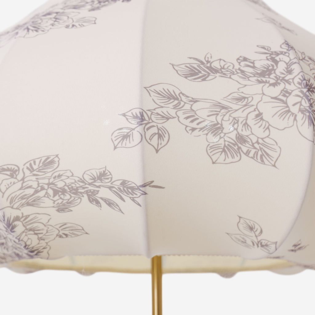 Yellow Floral Fabric Pendant Light | Adjustable E27 Ceiling Lamp