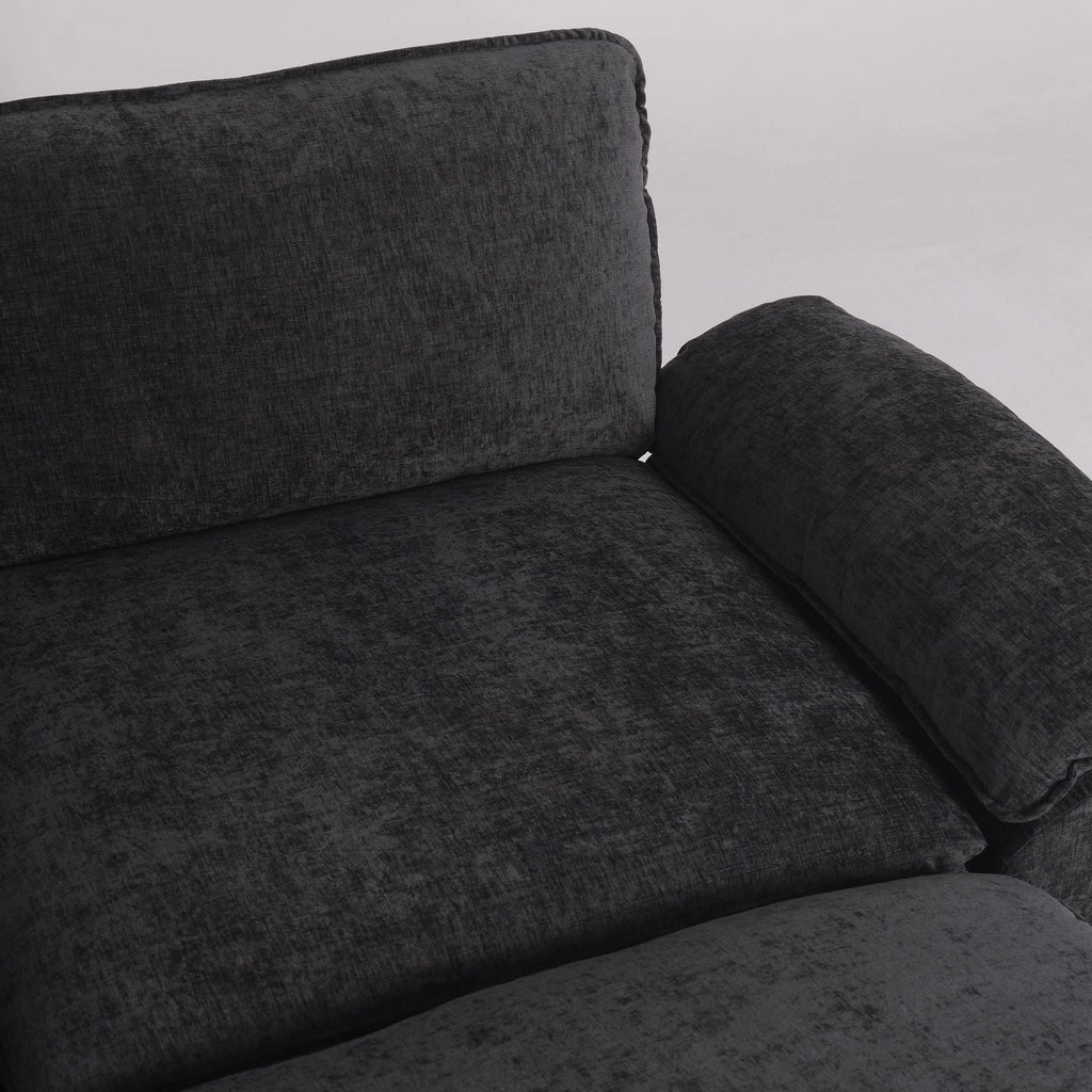Modular Sofa Set with Chenille Upholstery and Wooden Frame