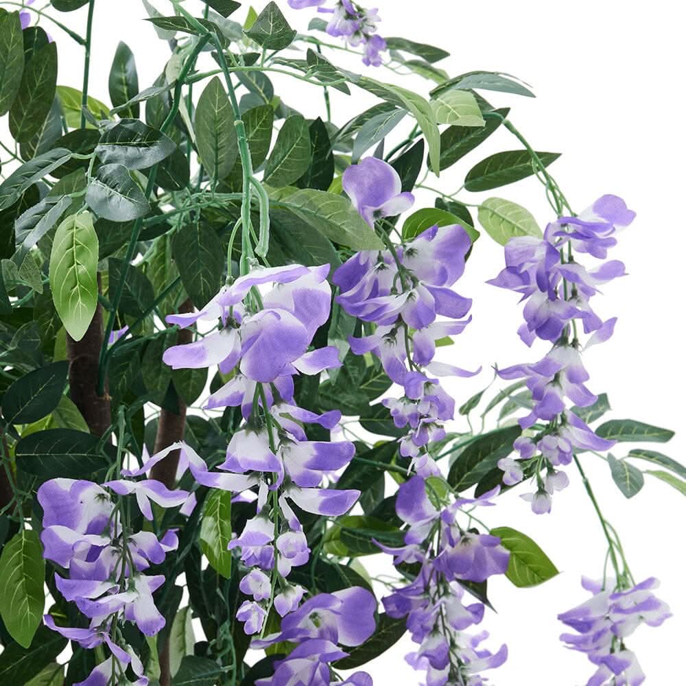 Artificial Greenery Flowering Tree Potted Plant 150cm High