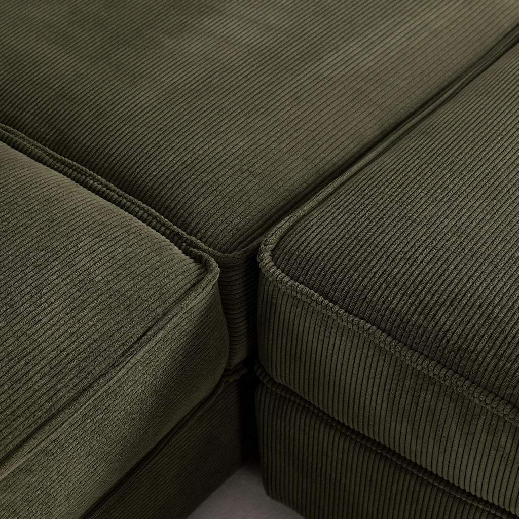 Comfort Sofa and Ottoman Set with Footstool Plastic Legs