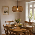 Lightsin Natural Bamboo Woven Round Pendant Light for Warm Interiors