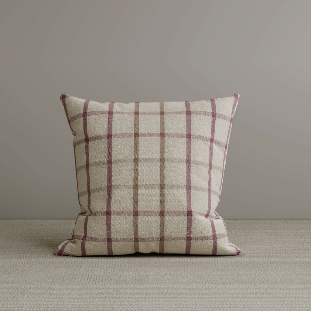 Cottonfy Square Exclusive Design Cushion in Red Checkered Cotton Linen, 45*45CM