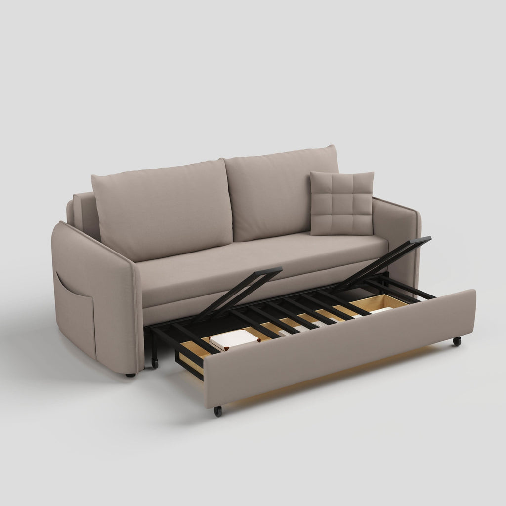 Cottonfy Upgrade Adjustable Multifunctional 3 Seater Sofa Bed with Storage Space