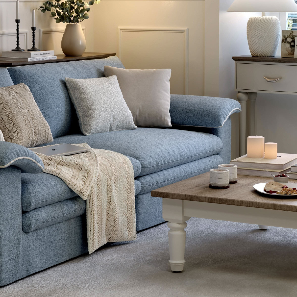 Cottonfy Stylish Lambswool Sofa with Detachable Design