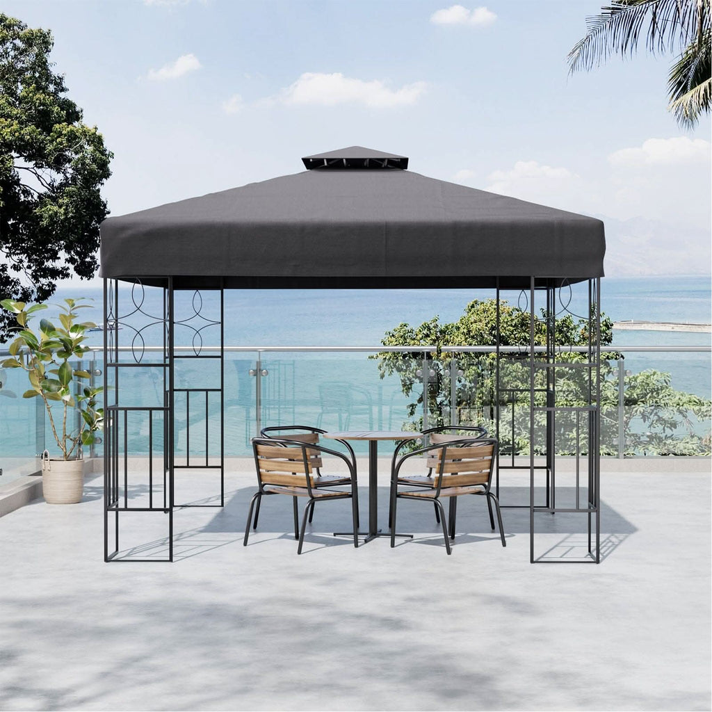 9ft Steel Outdoor Pergola with Minimalist Design