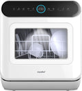 COMFEE 6L White Compact Countertop Dishwasher with LED Display and 6 Place Settings