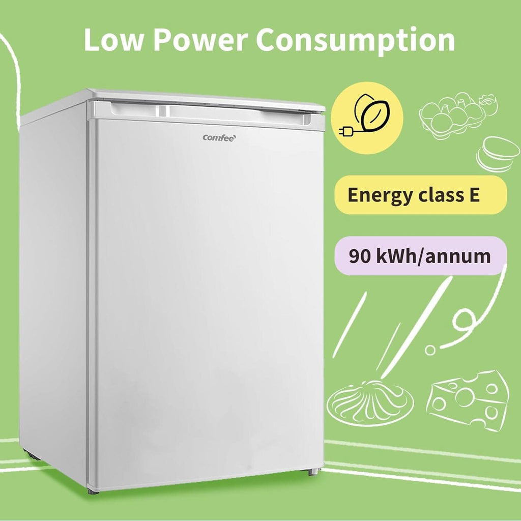 COMFEE Black/White 93L Small Fridge with Cooler Box