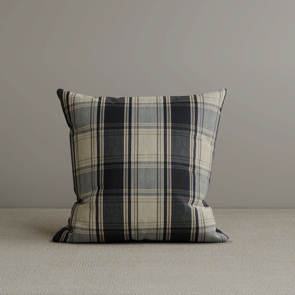 ‍Square Exclusive Design Cushion in Midnight Black Plaid Cotton Linen, 45*45CM (100% off)