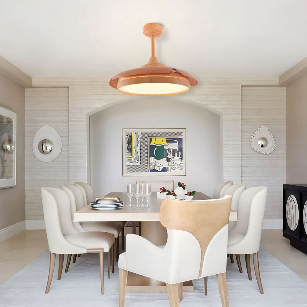 Lightsin Elegant Contemporary Ceiling Fan Light Featuring Soft LED Illumination