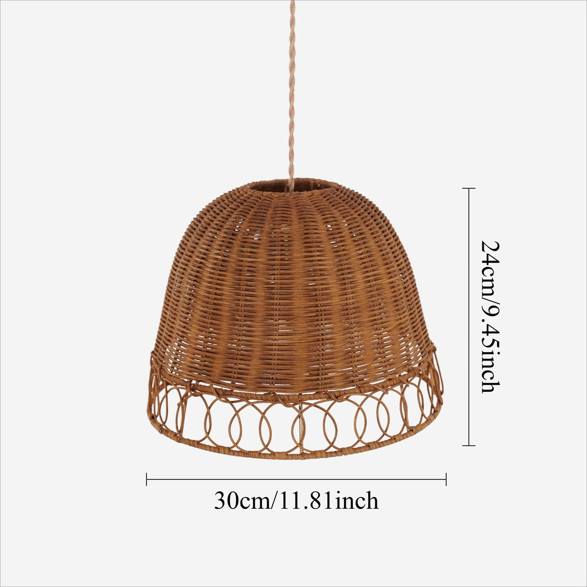 Lightsin Handwoven Rattan Pendant Light – Eco-Friendly, Warm Lighting for Cozy Living Rooms & Dining Spaces