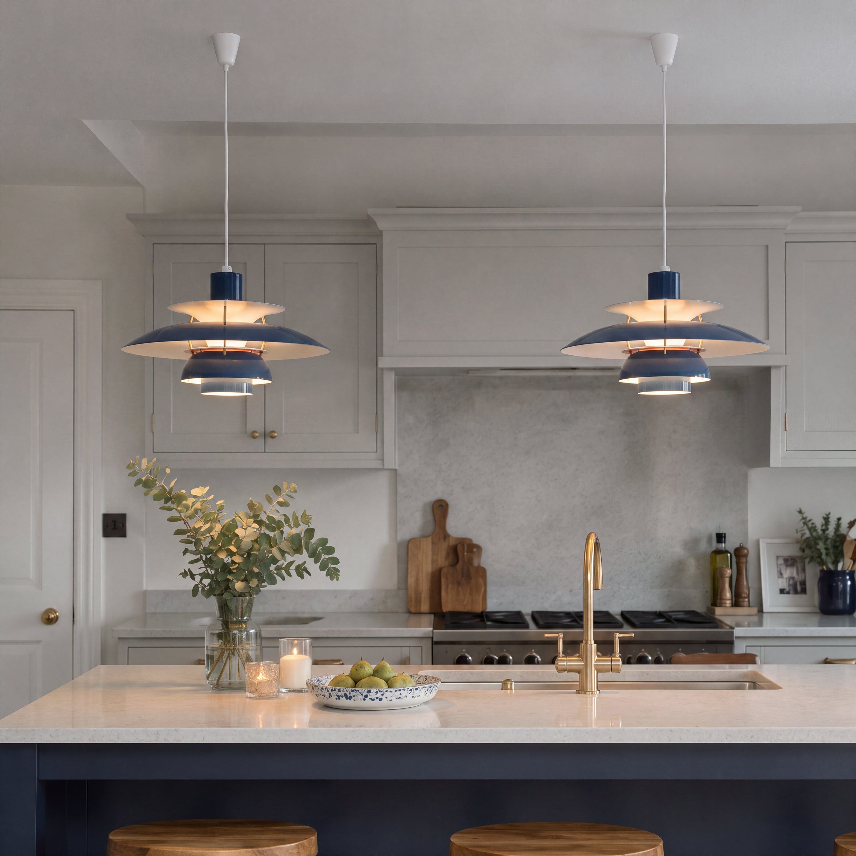 Blue Modern Minimalist Pendant Light