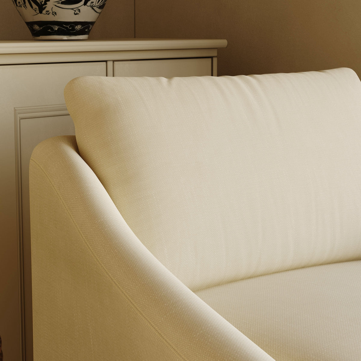 Cottonfy Slipcover Linen Armchair with Fringe