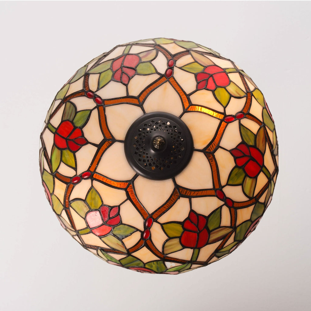 Lightsin Tiffany Table Lamp | Handcrafted Stained Glass Rose Series