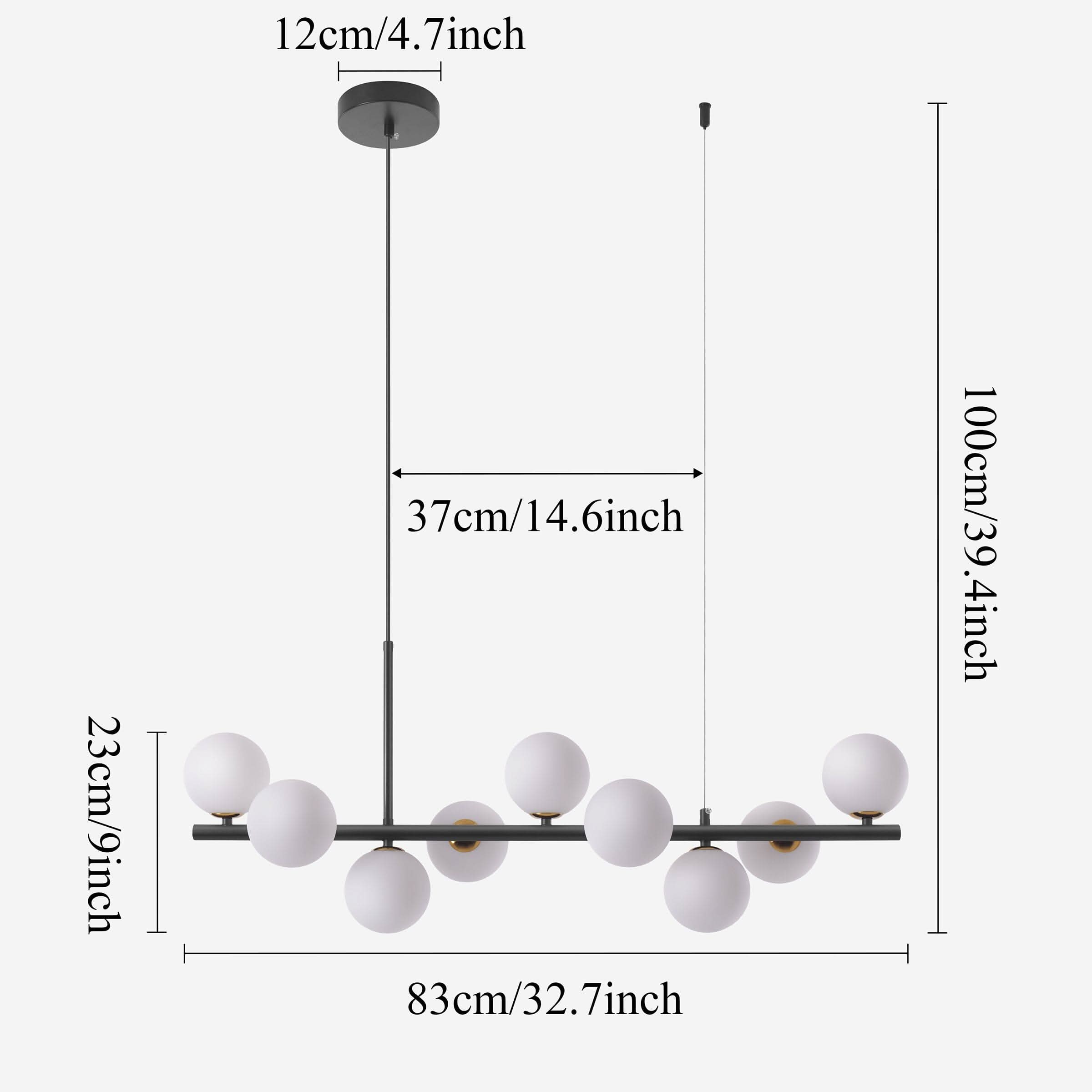 Lightsin Cumulus - Modern Metal Chandelier with LED White Shade