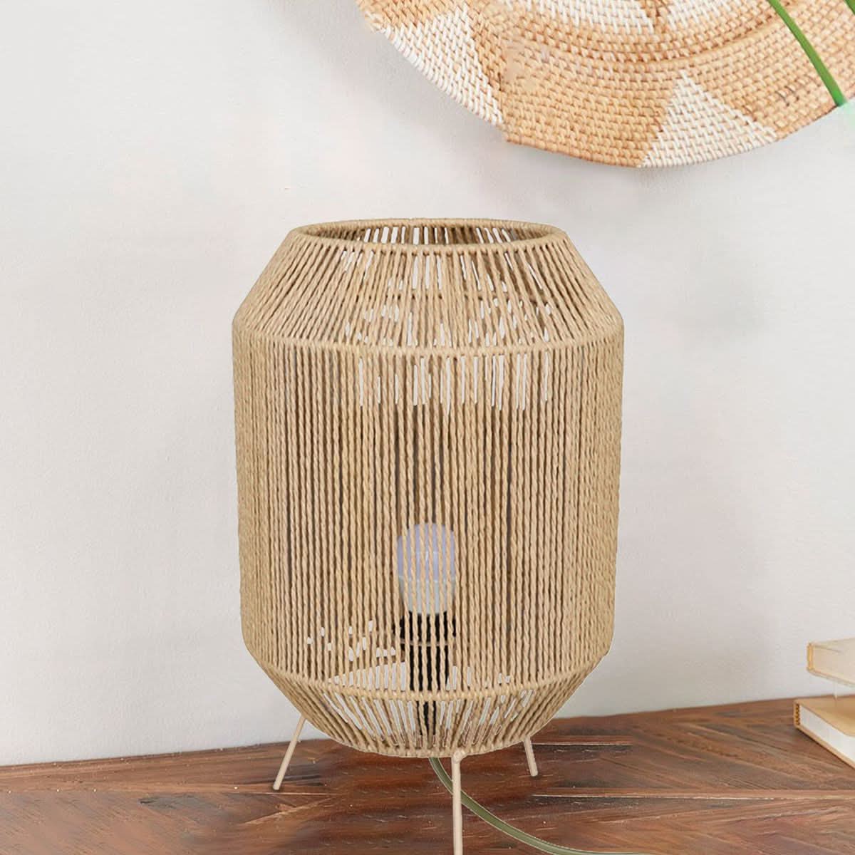 Lightsin Handcrafted Paper Rope Table Lamp Perfect for Living Rooms