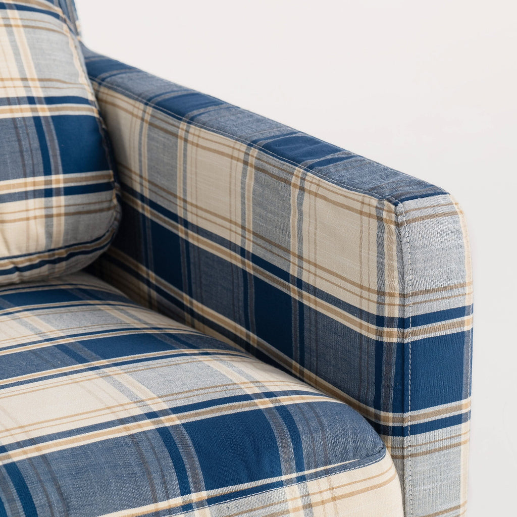Cottonfy Country Check Sofa with Removable Skirted Covers