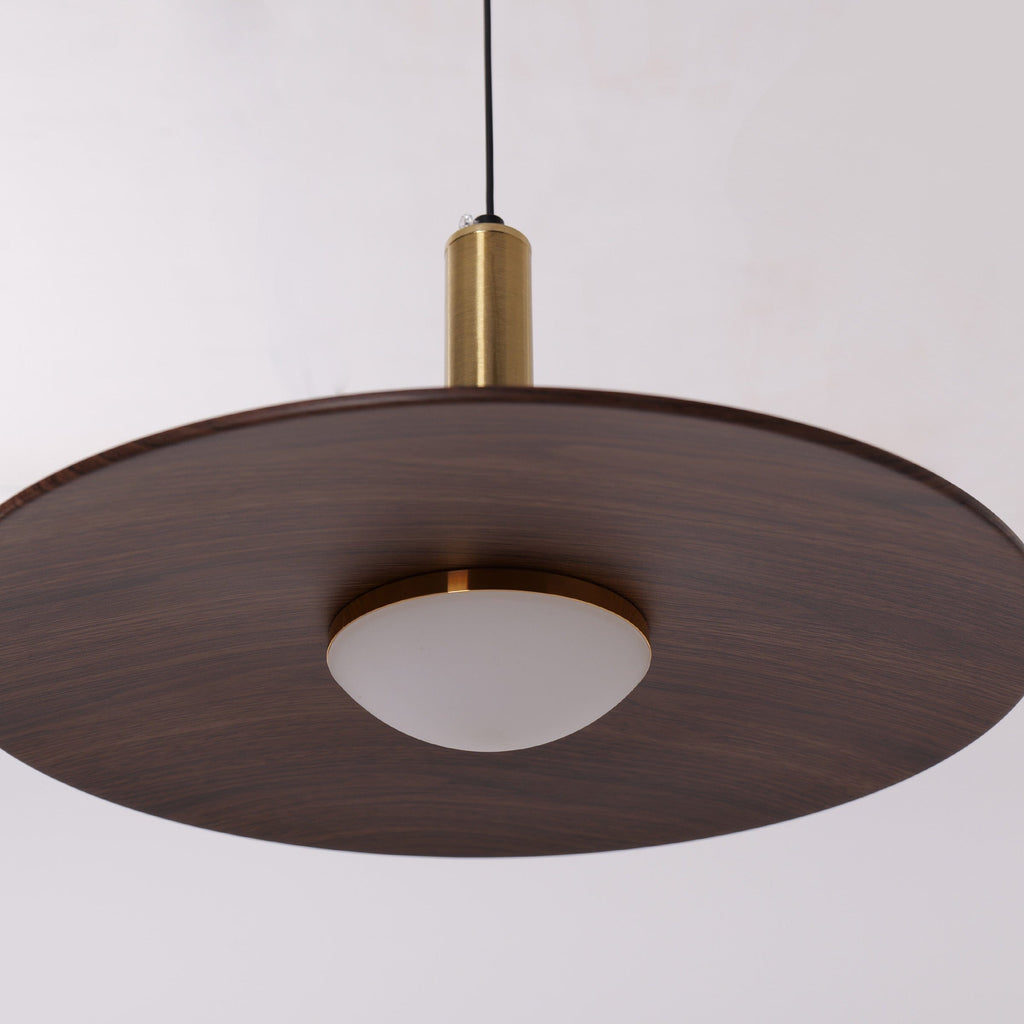 Walnut Double Pendant Light | Linear E27 Ceiling Lamp