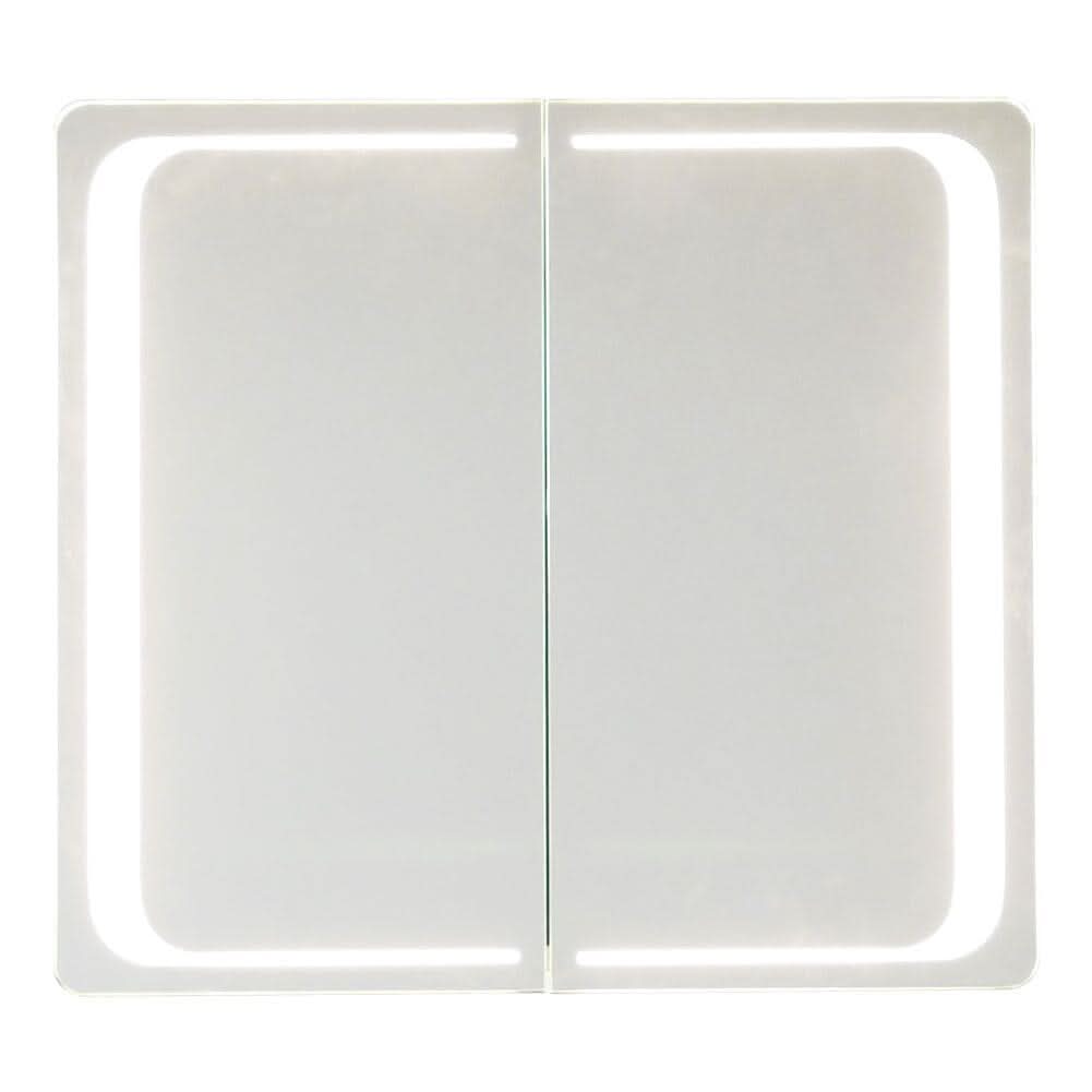 60cm H Double Door Anti-Fog Mirror Cabinet with Bluetooth and LED Light
