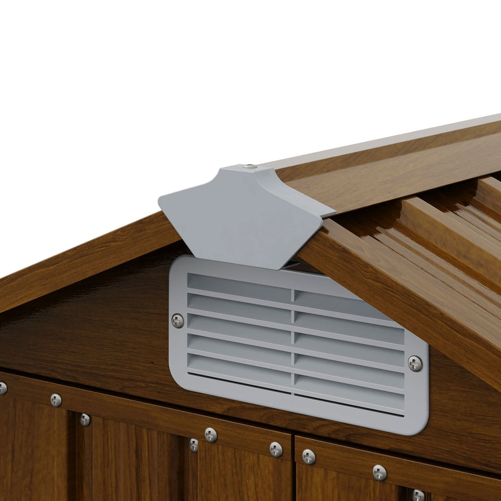 2.7*1.9FT Apex Roof Yellow Wood Grain Tool Cabinet