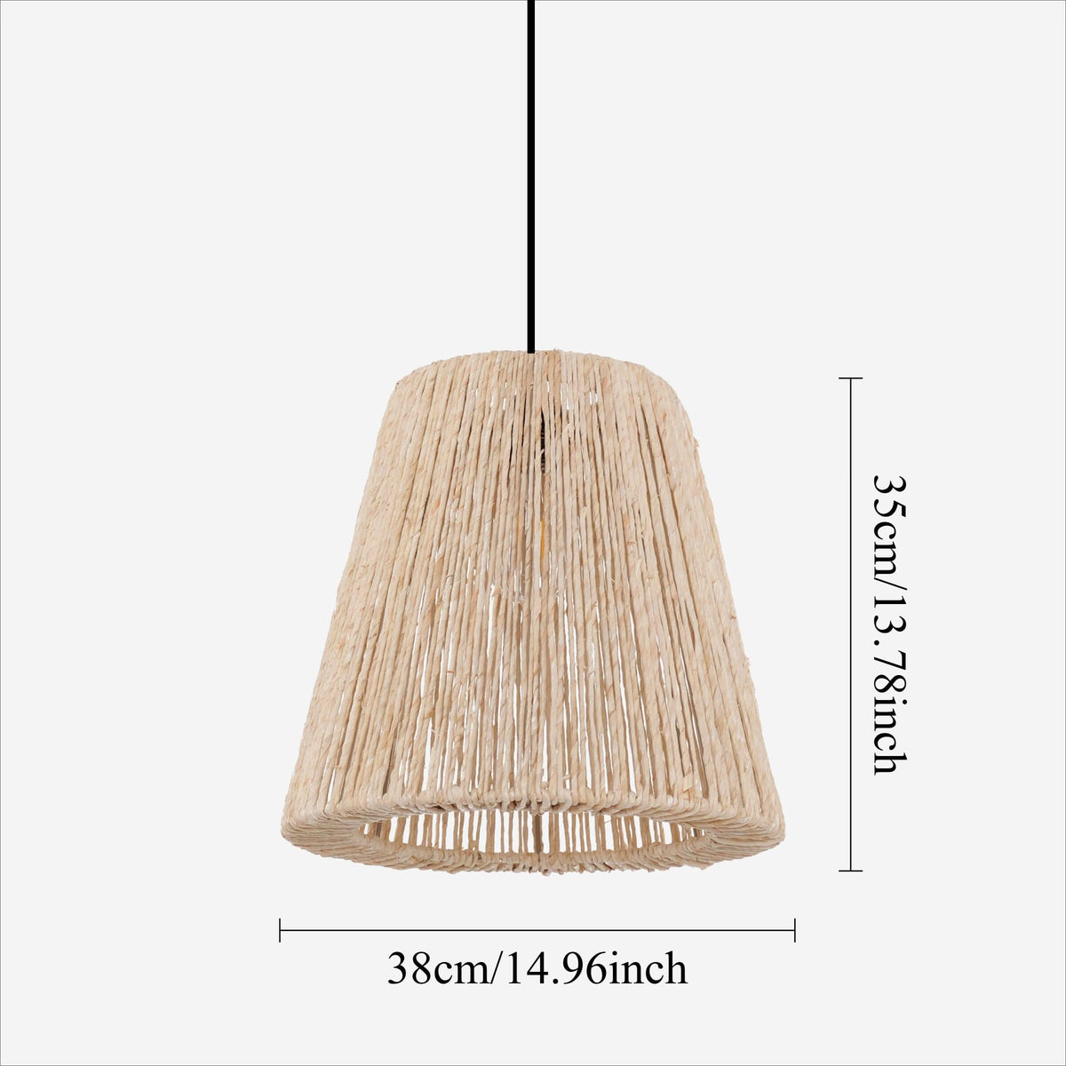 Lightsin Rustic Hemp Rope Woven Pendant Light for Cozy Interiors