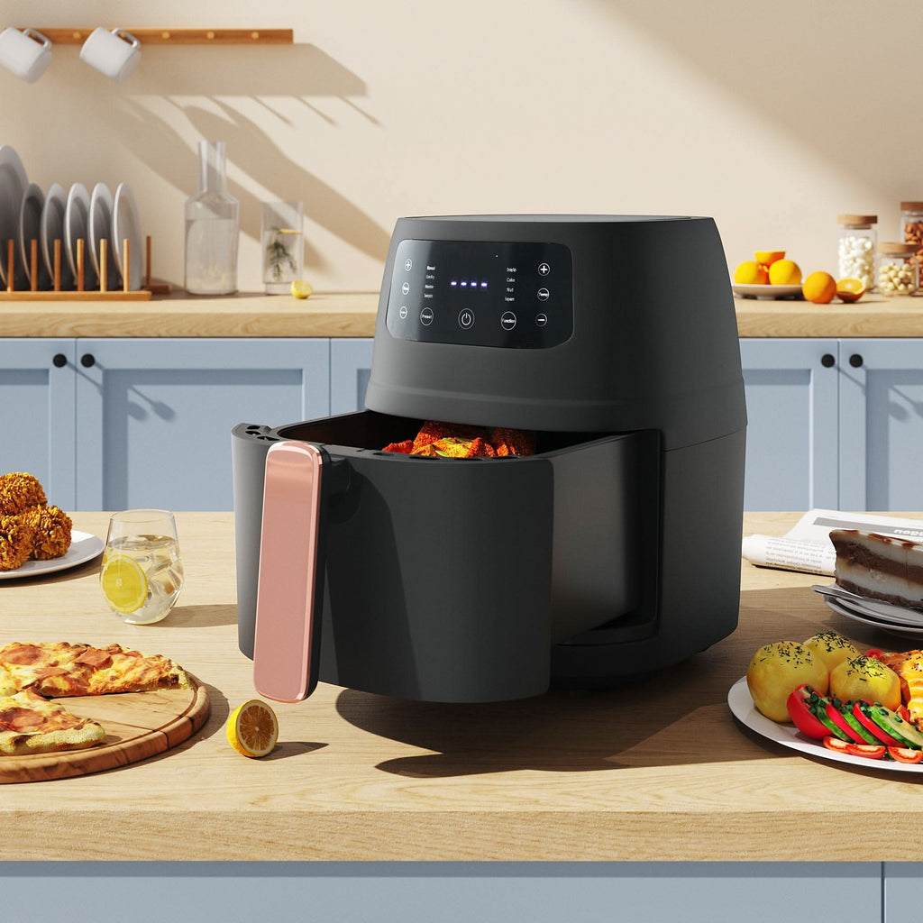 Large 5L Black Touchscreen Air Fryer kitchen