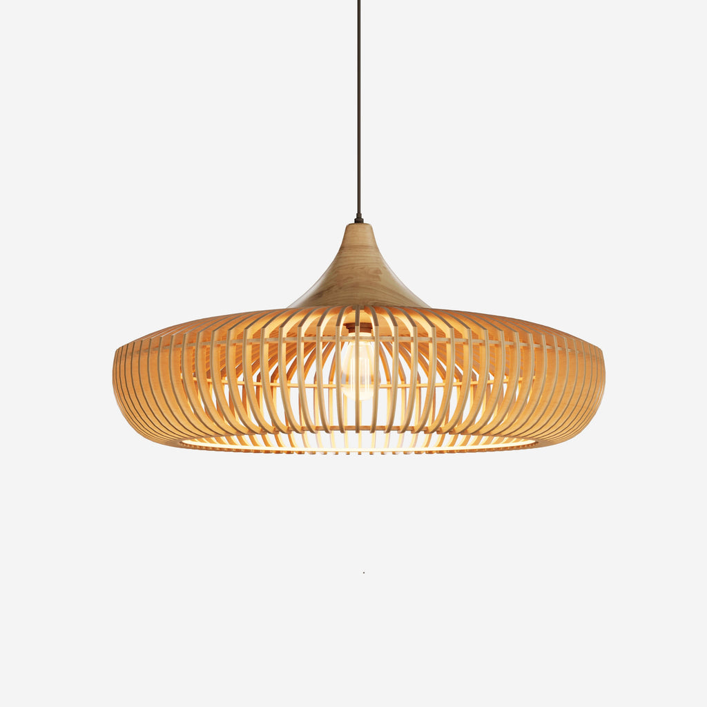 Lightsin Shadome Handcrafted Wooden Kitchen Pendant Light
