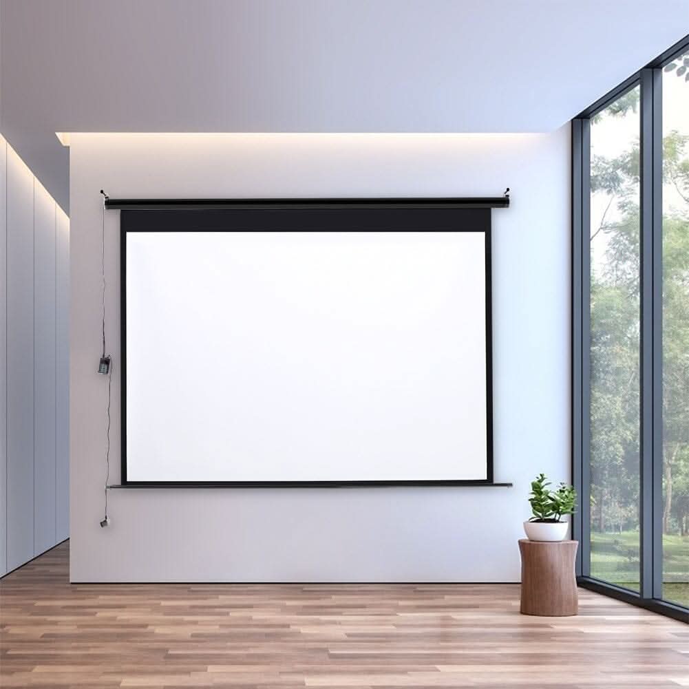 Motorized Electric Projector Screen with Remote Control
