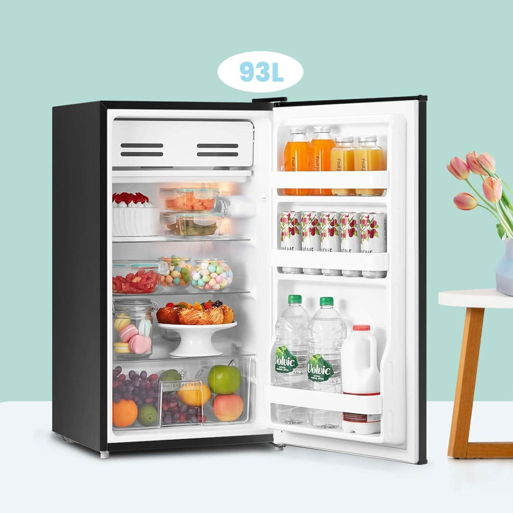 COMFEE Black/White 93L Small Fridge with Cooler Box