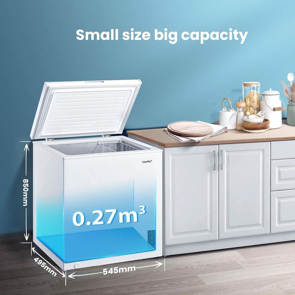 COMFEE White/Black 99L Freestanding Chest Freezer with Digital Temperature Control