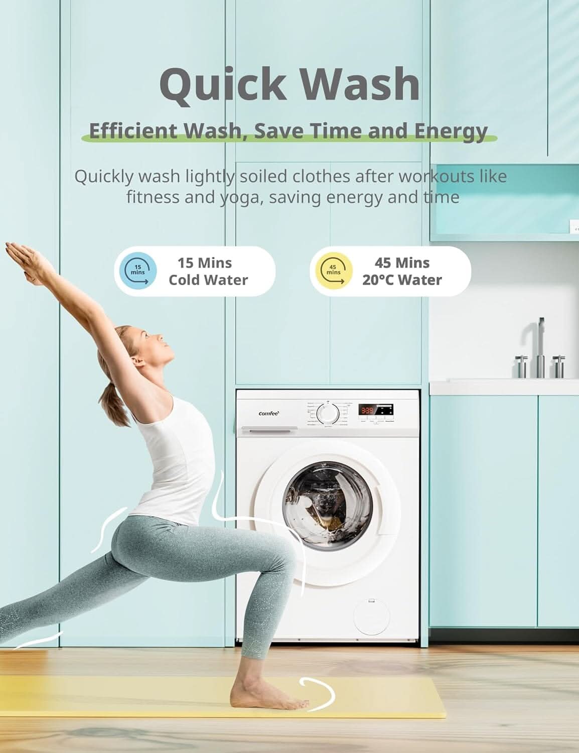 COMFEE Freestanding Washing Machine 6 / 7 KG Load White