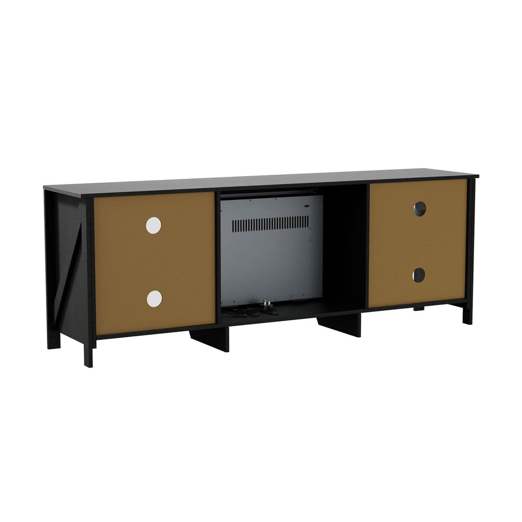 23Inch Electric Fireplace with TV Stand | 12 Flame Colours, Remote Control