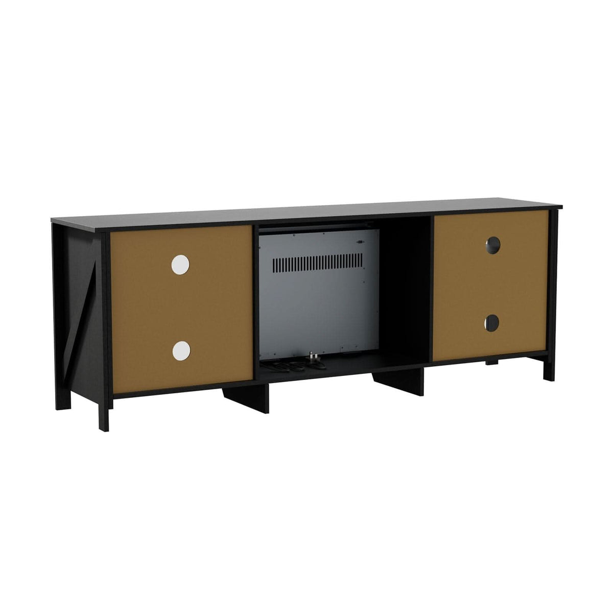 23Inch Electric Fireplace with TV Stand | 12 Flame Colours, Remote Control
