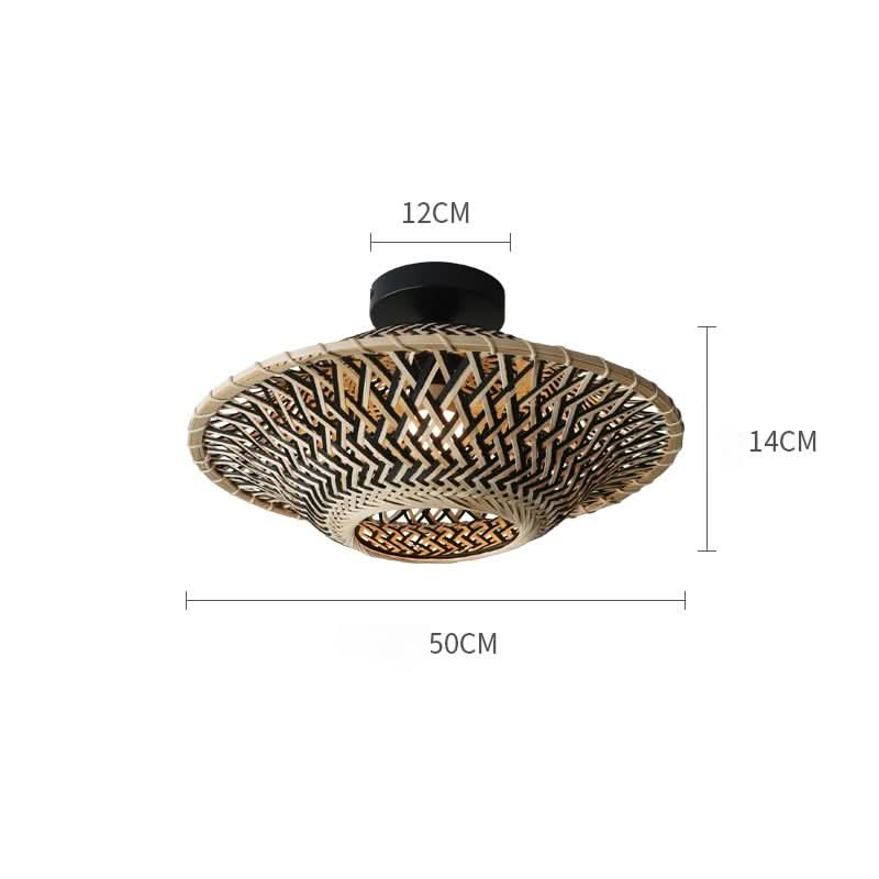 Lightsin Bamboo Radiance Handwoven LED Ceiling Light