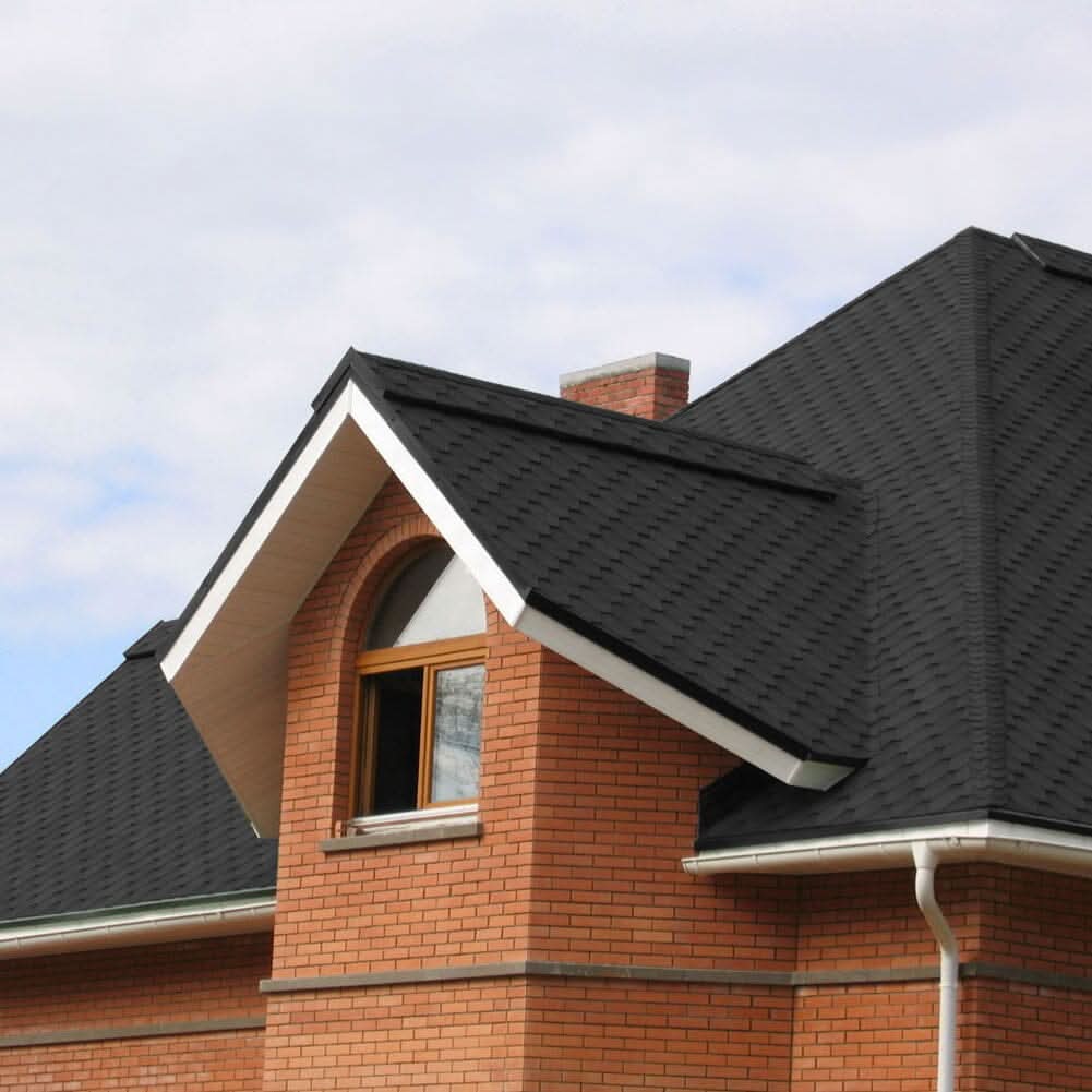 18/36Pcs Asphalt Shingles Bitumen Roofing Hexagon Shape - Black/Gery