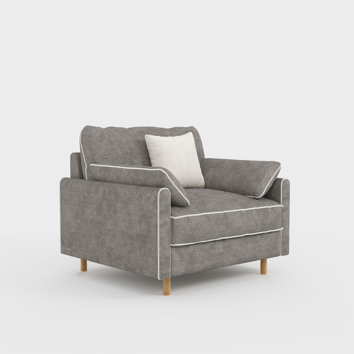 Cotton Linen Detachable Modular Sofa with Fringed Trim
